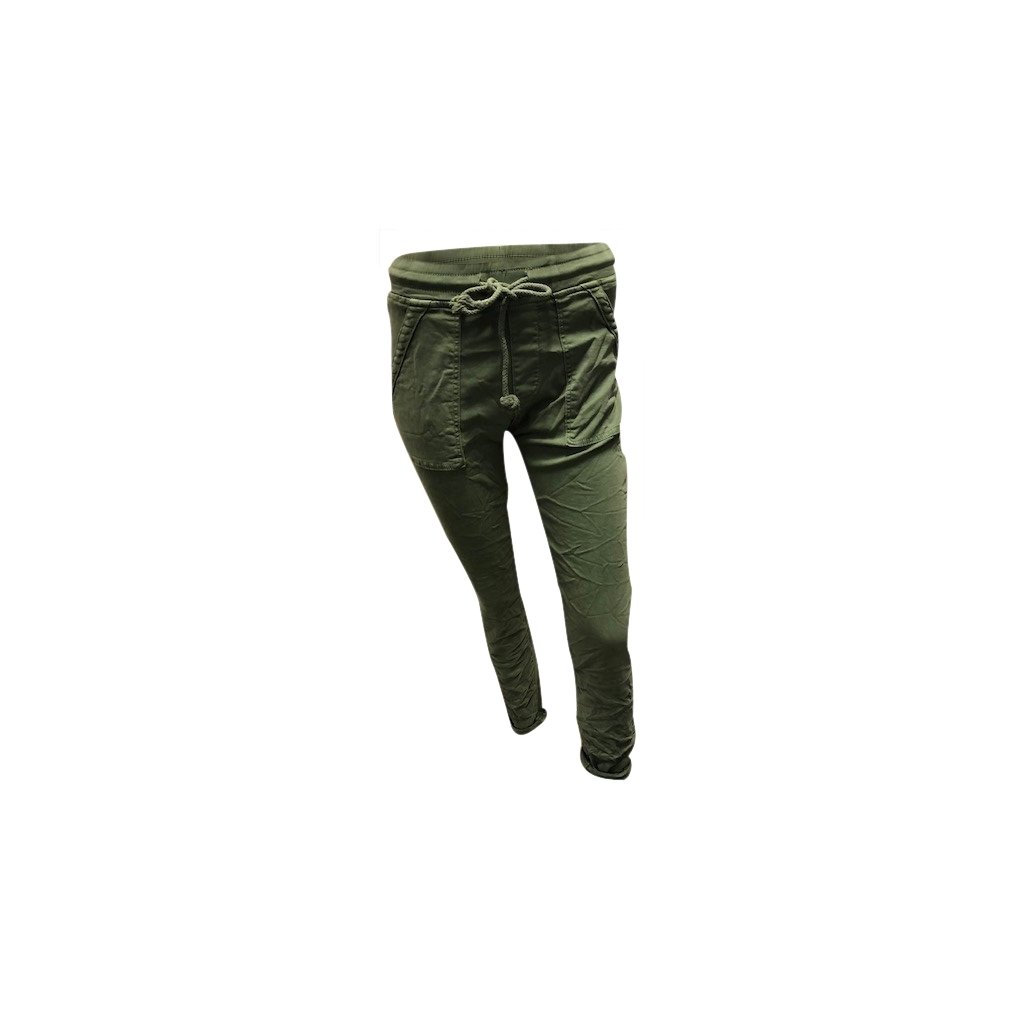 Freja Long Pants 7390 Army Bukser Fra French Laundry